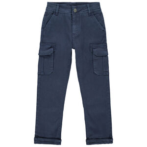 Παντελόνι cargo droit μονόχρωμο  