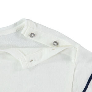 Marinière en molleton léger à broderies  