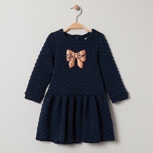 Robe manches longues en maille fantaisie à motif brillant 