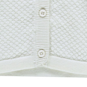 Μονόχρωμη πλεκτή ζακέτα με διακοσμητική πλέξη 