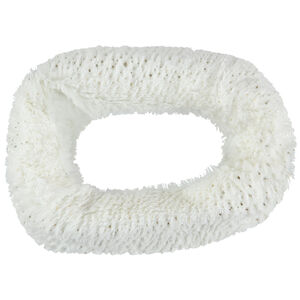 Κυλινδρικό κασκόλ από sherpa με μεταλλιζέ όψη 