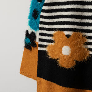 Φόρεμα πλεκτό  με λουλούδια  