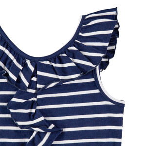 Ριγέ ολόσωμη φόρμα με σούστα 