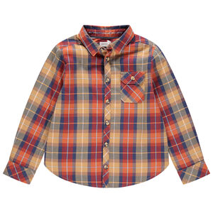 Chemise manches longues en flanelle à carreaux 