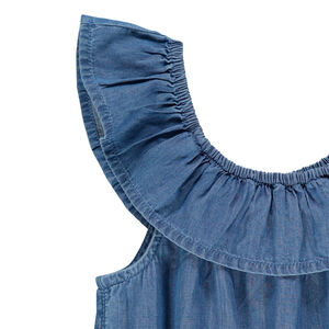 Ολοσωμο combi τζιν με ανοιχτούς ώμους 