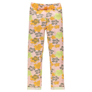 Jegging en molleton imprimé fleurs 