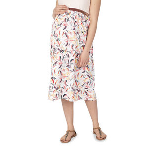 Μακριά φούστα εγκυμοσύνης με εμπριμέ μοτίβο 