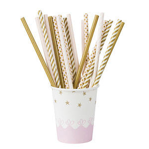 Σετ με 20 πλαστικά διακοσμητικά καλαμάκια 