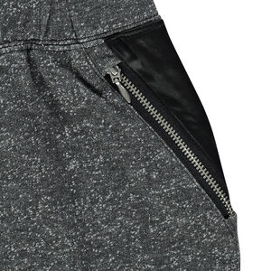 Junior - Jupe en molleton chiné avec empiècements satin 