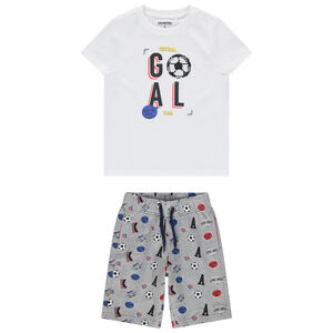 Σετ μπλουζάκι και βερμούδα , με σχέδιο μπαλόνι με παγιέτες   