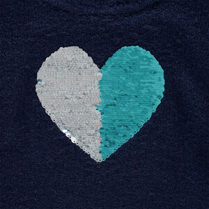 Πουλόβερ πλεκτό καρδιά σε μαγικέ παγιέτες   