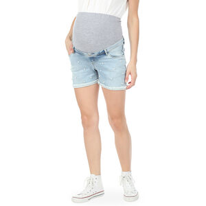 Σορτσάκι εγκυμοσύνης τζιν με πέρλες 