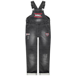 Τζιν σαλοπέτα με used όψη, μόνιμες τσακίσεις, στάμπες και σήματα 