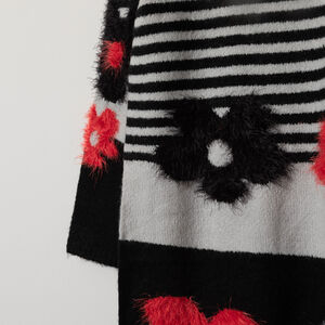 Φόρεμα πλεκτό  με λουλούδια  