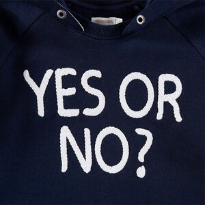 Παιδικά - Φούτερ από φανέλα με κουκούλα και τυπωμένο μήνυμα 