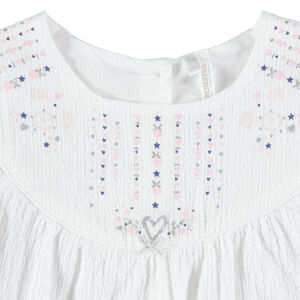 Μακρυμάνικη τουνίκ με φαντεζί μεταλλιζέ μοτίβα 