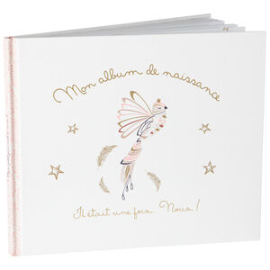 Album de naissance motif paon - Langue française 