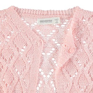 Ζακέτα πλεκτή αζούρ με φινιρίσματα κρόσια  