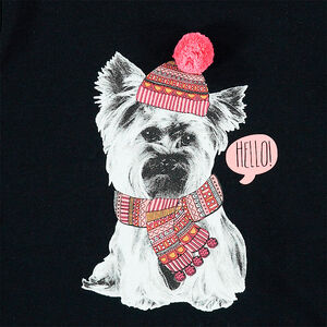 Ζέρσεϊ μπλούζα με λαιμό ζιβάγκο και διακοσμητική στάμπα 