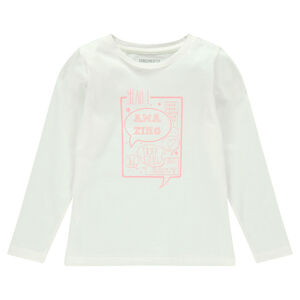 Μακρυμάνικη μπλούζα με φαντεζί τύπωμα 