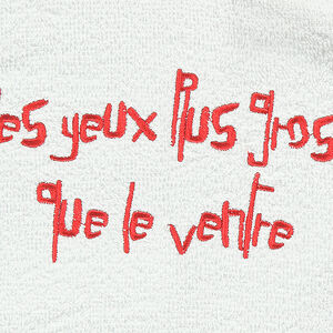 Bavoir à scratch en coton avec message  