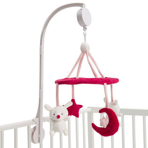 Μόμπιλε με κρεμαστά παιχνιδάκια από βελουτέ ύφασμα 