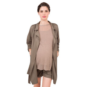 Μονόχρωμη καμπαρντίνα εγκυμοσύνης 