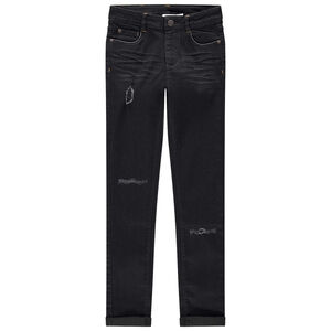 Παιδικά - Τζιν skinny με used όψη, μόνιμες τσακίσεις και σκισίματα 