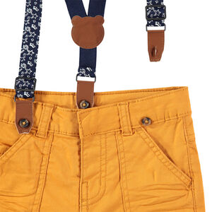 Βαμβακερό παντελόνι με ελαστικές αφαιρούμενες τιράντες 