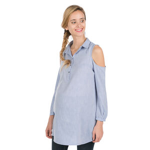 Τουνίκ εγκυμοσύνες με αζούρ σχέδιο στους ώμους 