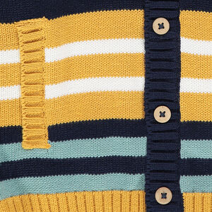 Πλεκτή ζακέτα με ζακάρ ρίγες 