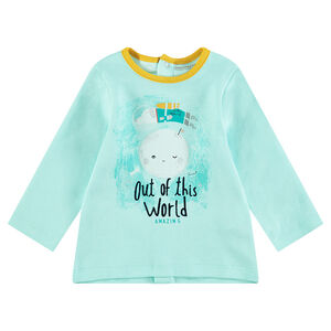 Μακρυμάνικη μπλόυζα ζέρσεϊ με τυπωμένες φιγούρες 