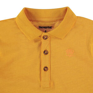 Παιδικά - Μακρυμάνικο πόλο από ζέρσεϊ slub ύφασμα με τυπωμένο λογότυπο 