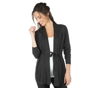 Πλεκτή ζακέτα εγκυμοσύνης χωρίς κουμπιά 