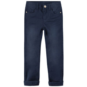 Παιδικά - Slim παντελόνι από βαμβακερό τουίλ με μόνιμες τσακίσεις 