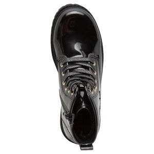 Λουστρινένια μποτάκια με κορδόνια και φερμουάρ Lulu Castagnette 