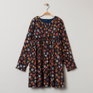 Robe manches longues à fleurs all-over  