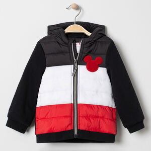 Veste matelassée tricolore motif Mickey Disney pour bébé garçon 