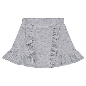 Φούστα από φανέλα μελανζέ με βολάν 