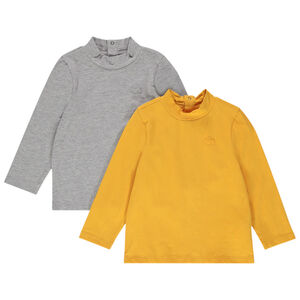 Lot de 2 sous-pulls en coton bio col cheminée 