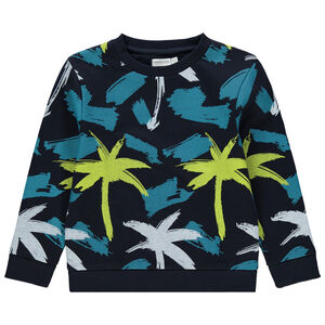 Sweat en molleton à palmiers printés all-over 