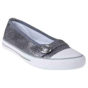 Babies argentées à paillettes avec boucle fantaisie  