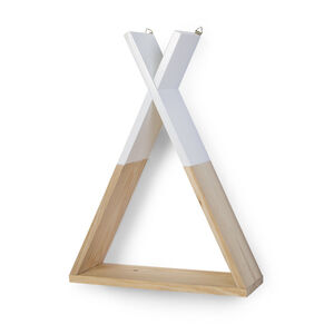 Petite étagère tipi - Naturel/Blanc 