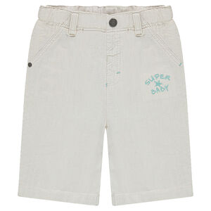 Βερμούδα βαμβακερή με λάστιχο στη μέση 