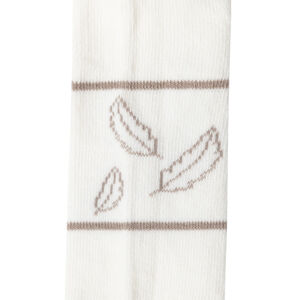 Collant épais à plumes en jacquard en coton 