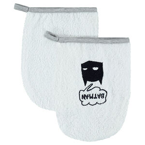 Σετ με 2 γάντια μπάνιου πετσετέ με κεντημένο BATMAN 