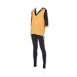 Top de grossesse bicolore en crêpe 