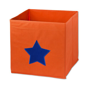 Boite de rangement unie avec motif brodé 