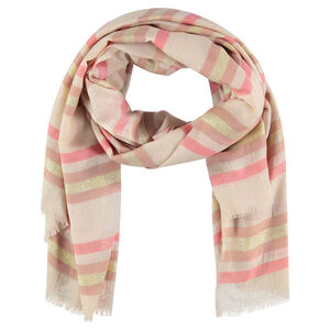 Φουλάρι με ρίγες και χρυσαφί λωρίδες 