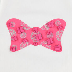 Μακρυμάνικη ζέρσεϊ μπλούζα με ροζ φιόγκο μπροστά 